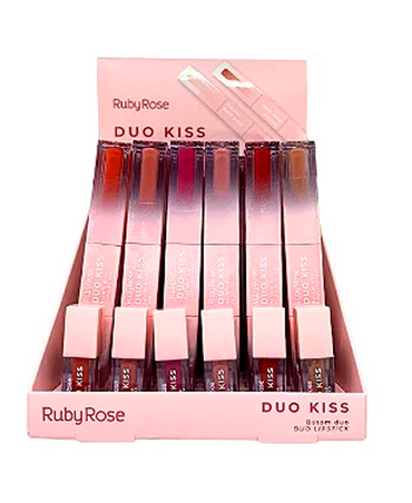 RUBY ROSE DUO KISS DUO LIPSTICK HB-L6203 /G1 BLISTER CON 36 PZAS.