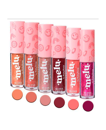 RUBY ROSE MELU GLOSS LABIAL RR-8235 BLISTER 6 TONOS 36 PIEZAS