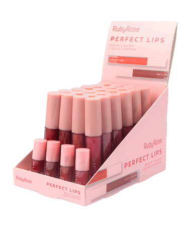 RUBY ROSE PERFECT LIPS BLISTER 4 TONOS 24 PIEZAS HB-L6200 GRUPO 2