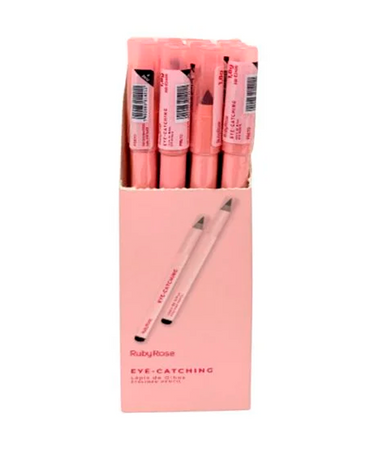 RUBY ROSE EYE-CATCHING EYELINER PENCIL HB-E2400 PRETO CAJA CON 12 PZAS.