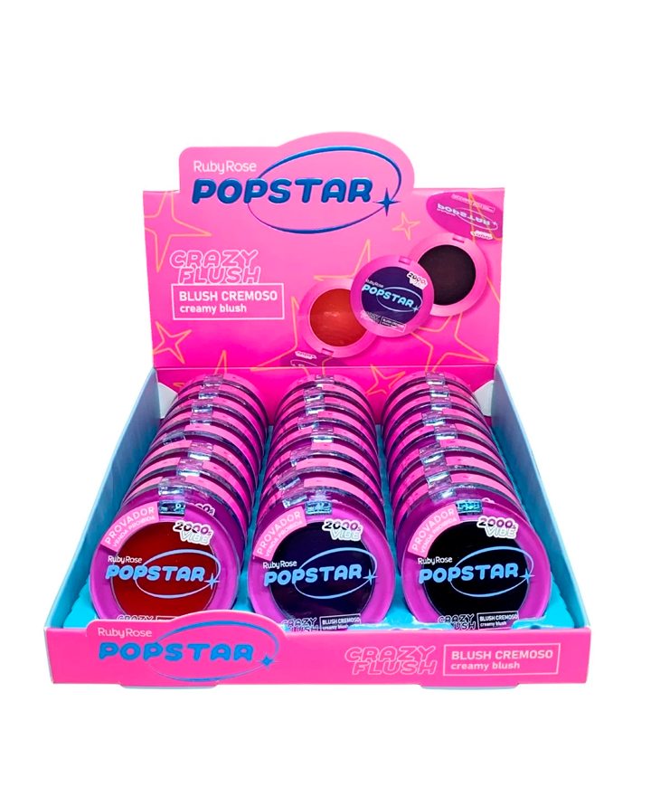 RUBY ROSE POP STAR CRAZY FLUSH BLUSH CREMOSO HB-M04 BLISTER C/24 PZAS.