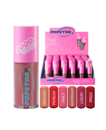 RUBY ROSE POPSTAR GLAM GIRL GLOSS TINT HB-L6603 36 PIEZAS 6 TONOS