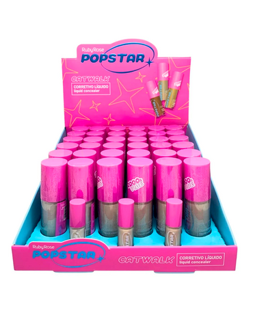 RUBY ROSE POP STAR CATWALK CORRECTOR LIQUIDO HB-M603 BLISTER 36 PZS. 3 TONOS