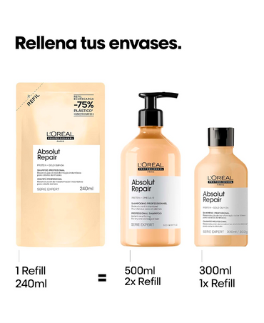 LP LOREAL SERIE EXPERT ABSOLUT REPAIR SHAMPOO 240 ML. REFILL 2026