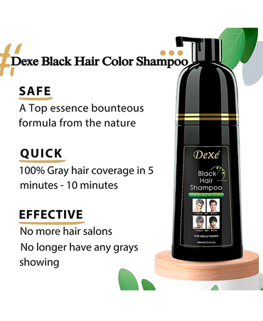 DEXE BLACK HAIR SHAMPOO TINTE CASTAÑO 400 ML.