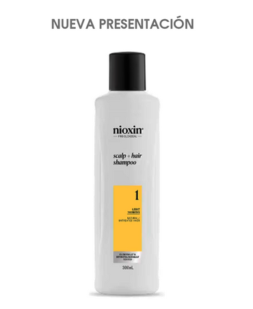 NIOXIN 1 CLEANSER SHAMPOO NATURAL HAIR PERDIDA LEVE 300 ML. - El Palacio De La Belleza