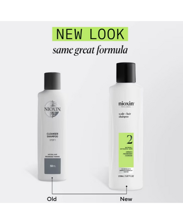 NIOXIN 2 CLEANSER SHAMPOO NATURAL HAIR 300 ML. - El Palacio De La Belleza