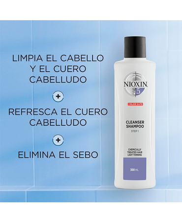 NIOXIN 5 CLEANSER SHAMPOO COLOR SAFE 300 ML. - El Palacio De La Belleza
