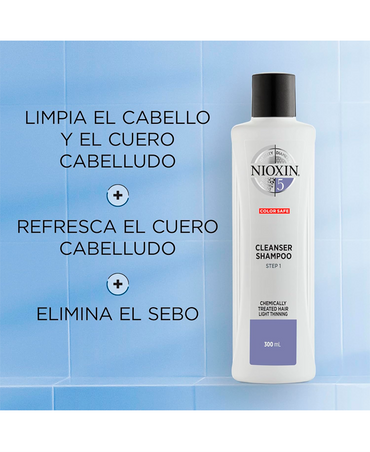 NIOXIN 5 CLEANSER SHAMPOO COLOR SAFE  1 LT. - El Palacio De La Belleza