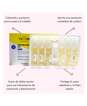 YELLOW PROTECTIVE OIL AMPOLLETAS CAJA C/6 X 13 ML.
