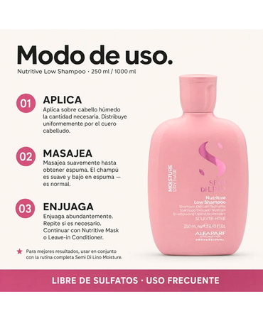 ALFA PARF SDL MOISTURE NUTRITIVE LOW SHAMPOO 250 ML.