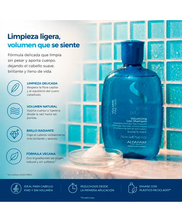 ALFA PARF SDL VOLUMIZING LOW SHAMPOO 250 ML.