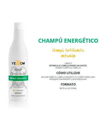 YELLOW SCALP PURITY CASPA SHAMPOO 500 ML.