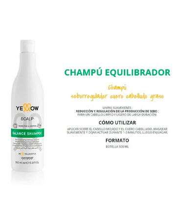 YELLOW SCALP COMFORT SHAMPOO 500 ML.