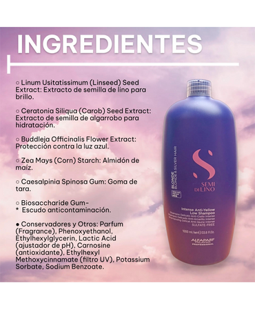 ALFA PARF SDL BLONDE INTENSE ANTI YELLOW SHAMPOO 1000 ML.