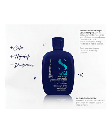 ALFA PARF SDL BRUNETTE ANTI-ORANGE LOW SHAMPOO 250 ML.