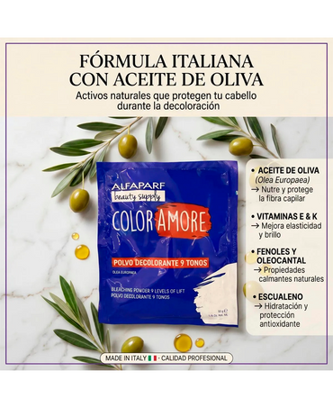 ALFA PARF COLOR AMORE DECOLORANTE 9 NIVELES SACHET 50 GRS.