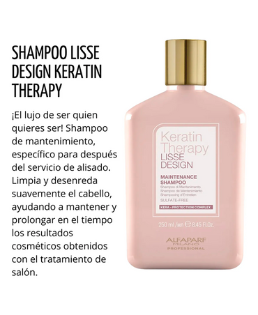 ALFA PARF KERATIN THERAPY LISSE DESIGN SHAMPOO 250 ML. NUEVO - El Palacio De La Belleza