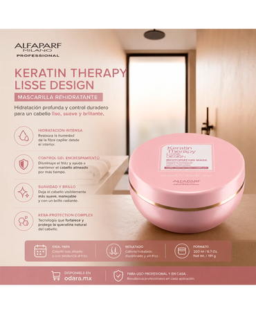 ALFA PARF KERATIN THERAPY LISSE DESIGN MASK 200 ML. PF023351 NUEVO