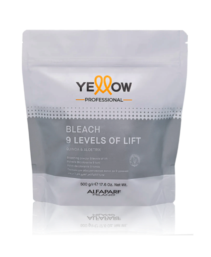 YELLOW DECOLORANTE PF023702 BLEACH 9 LEVELS OF LIFT 500 GRS. POUCH