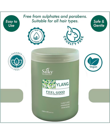 SILKY YLANG FEEL GOOD CREAM CONDITIONER 1000 ML.