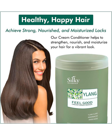 SILKY YLANG FEEL GOOD CREAM CONDITIONER 1000 ML.