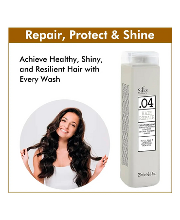 SILKY .04 HAIR REPAIR SHAMPOO TRATANTE PARA EL CABELLO 250 ML.