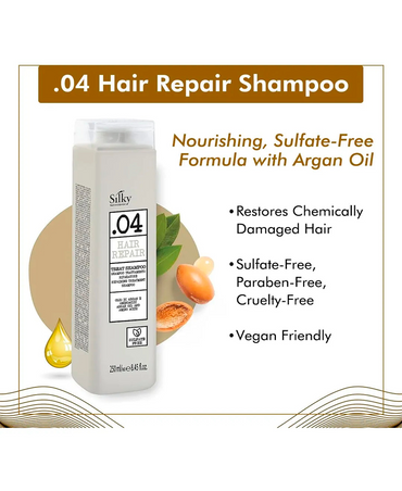 SILKY .04 HAIR REPAIR SHAMPOO TRATANTE PARA EL CABELLO 250 ML.