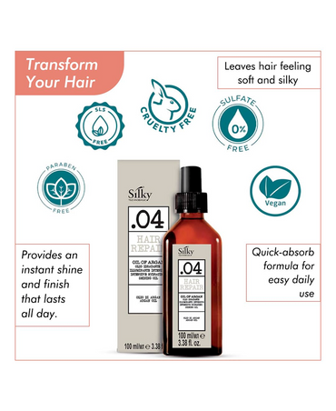 SILKY .04 HAIR REPAIR FLUID OIL OF ARGAN 100 ML.