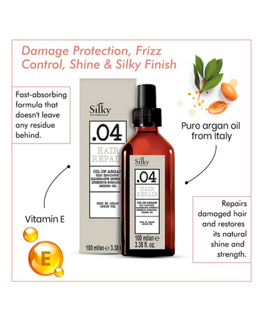 SILKY .04 HAIR REPAIR FLUID OIL OF ARGAN 100 ML.