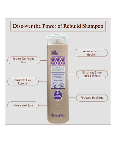 SILKY REBUILD SHAMPOO 500 ML.