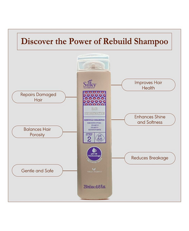SILKY REBUILD SHAMPOO 250 ML.