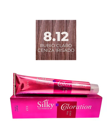 SILKY TINTE COLOR 100 ML. 8.12 RUBIO CLARO CENIZA IRISADO