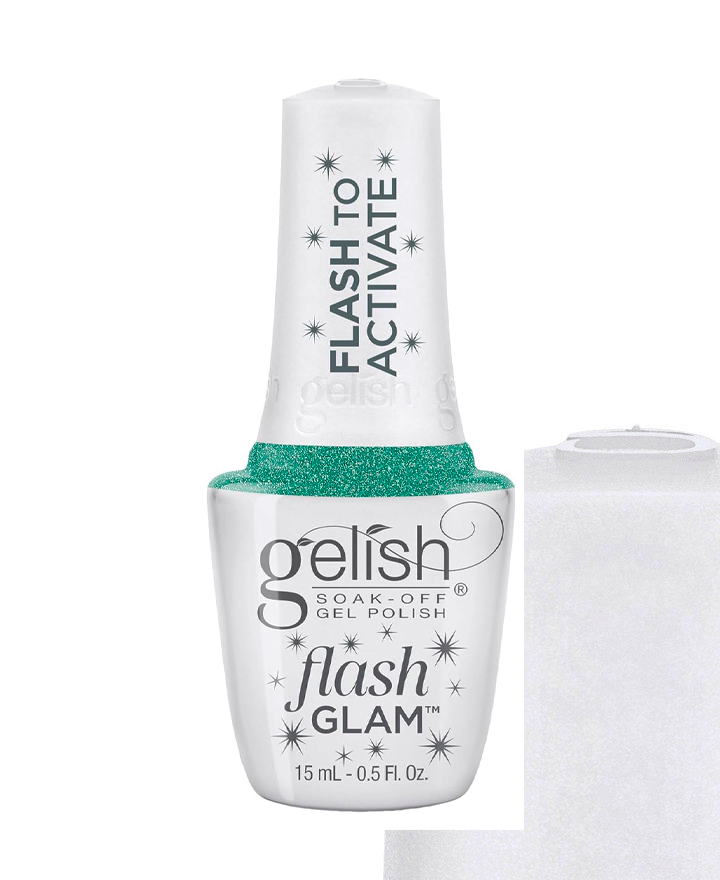 GELISH SOAK-OFF GEL POLISH FLASH GLAM MINT TO SPARKLE 15 ML. 1110548 - El Palacio De La Belleza