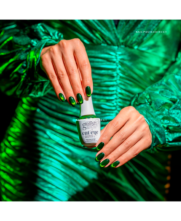 GELISH SOAK-OFF GEL POLISH CAT EYE-GREEN LIGHTS ONLY 15 ML. 1110551