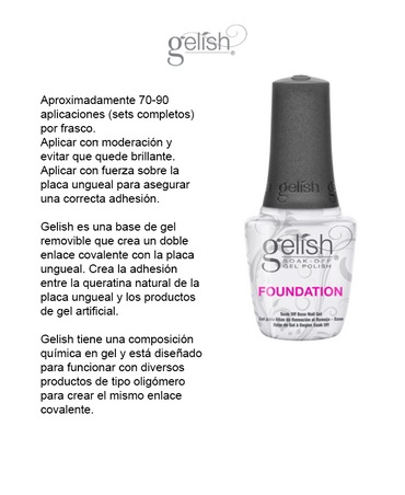 GELISH SOAK-OFF GEL POLISH FOUNDATION BASE GEL 15 ML. 1310002 - El Palacio De La Belleza