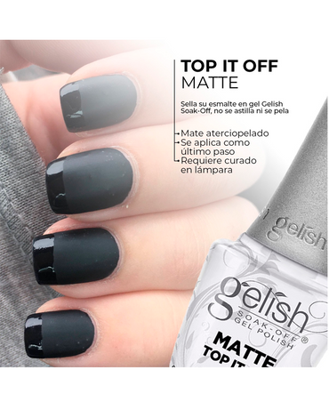 GELISH SOAK-OFF GEL POLISH GEL MATTE TOP IT OFF 15 ML. 1140001 - El Palacio De La Belleza