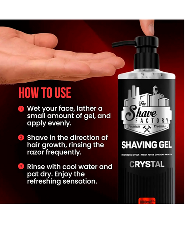 THE SHAVE FACTORY SHAVING GEL GOLDEN 1250 ML.