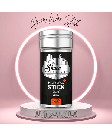 THE SHAVE FACTORY HAIR WAX STICK CLAY HOLD 75 GRS.