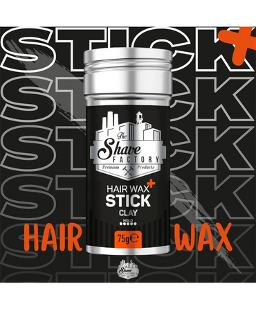 THE SHAVE FACTORY HAIR WAX STICK CLAY HOLD 75 GRS.