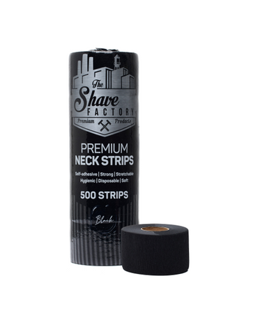 THE SHAVE FACTORY PAPEL PARA CUELLO C/5 ROLLOS 500 TIRAS BLACK