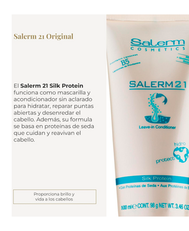 SALERM 21 SILK LEAVE IN CONDITIONER TUBO 200 ML.