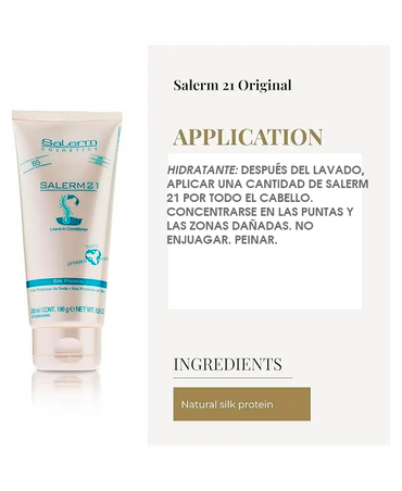 SALERM 21 SILK LEAVE IN CONDITIONER TUBO 200 ML.