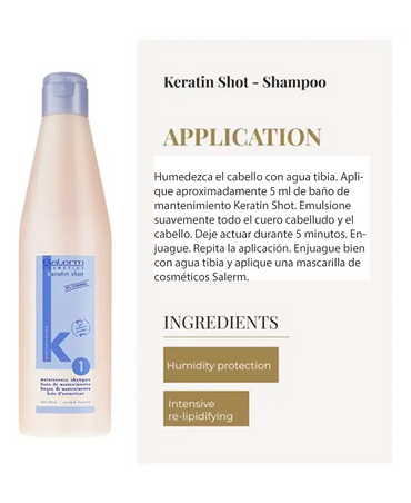 SALERM KERATIN SHOT CREMA ALACIANTE PASO 2 500 ML.