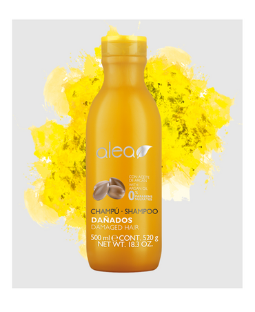 ALEA SHAMPOO CABELLOS DAÑADOS CON ACEITE DE ARGAN SIN SULFATOS 500 ML.