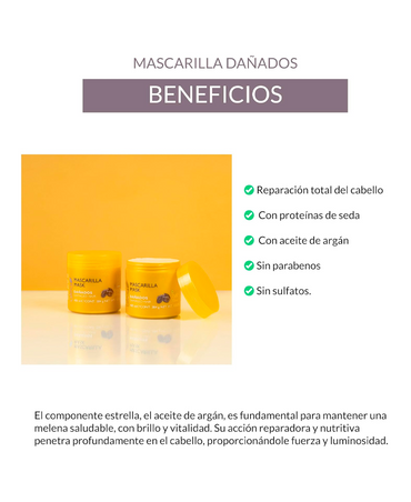ALEA MASCARILLA CABELLOS DAÑADOS CON ACEITE DE ARGAN SIN PARABENOS 400 ML.