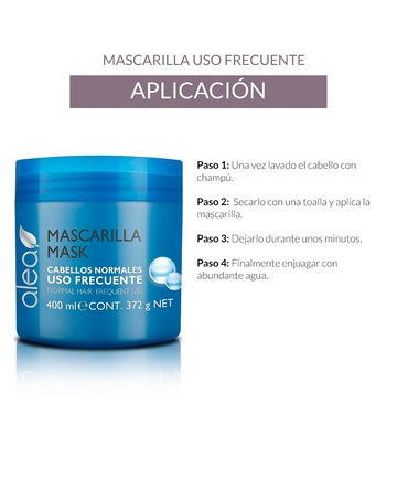 ALEA MASCARILLA CABELLOS NORMALES SIN PARABENOS 400 ML.