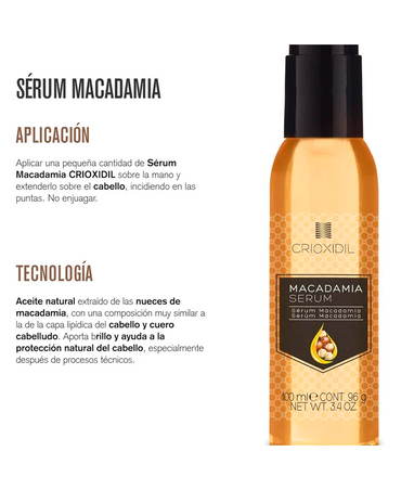 SALERM CRIOXIDIL MACADAMIA SERUM 100 ML. - El Palacio De La Belleza
