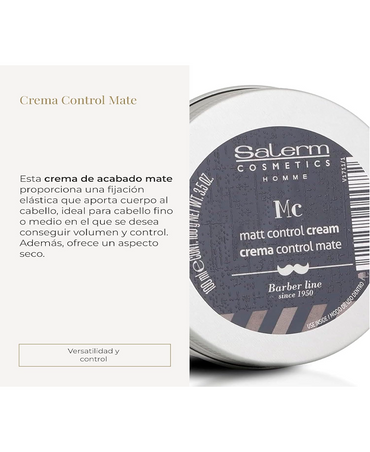 SALERM HOMME MATT CONTROL CREAM HAIR 100 GRS.