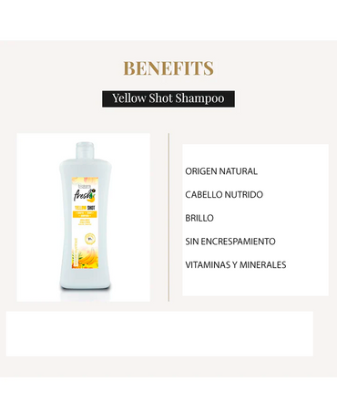 SALERM BIOKERA FRESH 1 YELLOW SHOT SHAMPOO 1000 ML.